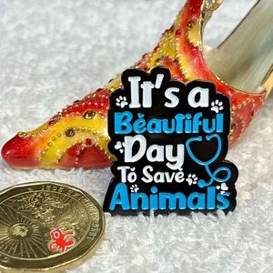 Rescue dog shelter/animal lover lapel pin -enamel NWOT